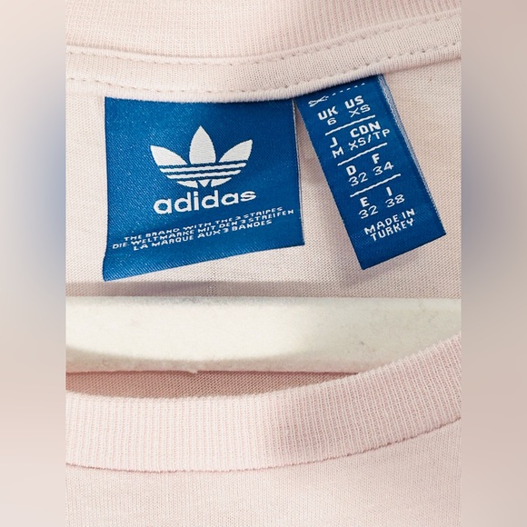 Light Purple Adidas Trefoil Print Short Sleeve Tee Shirt - Picture 2 of 7